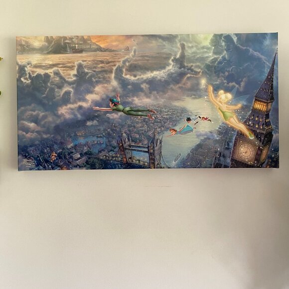 Tinker Bell And Peter Pan Fly To Neverland 16x31 - Picture 2 of 11